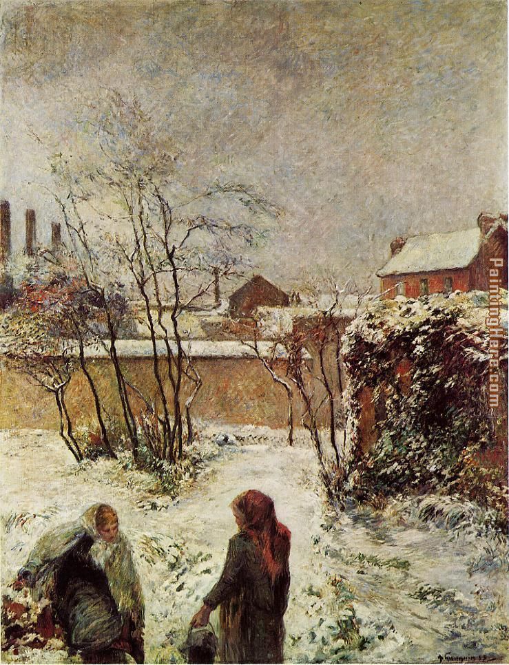 The Garden in Winter rue Carcel painting - Paul Gauguin The Garden in Winter rue Carcel art painting